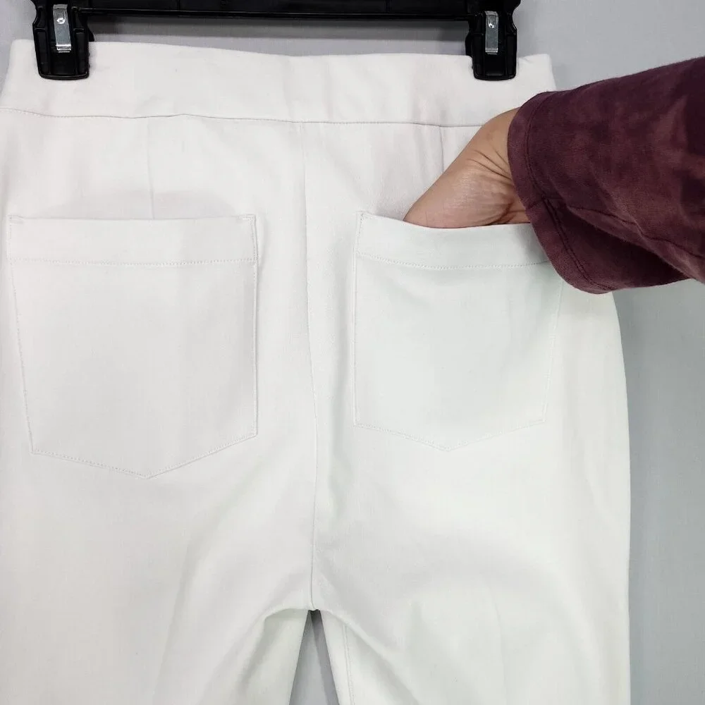Spanx Ankle Straight Pant On The Go Shaping Silver Lining Small Office Casual - Picture 14 of 16